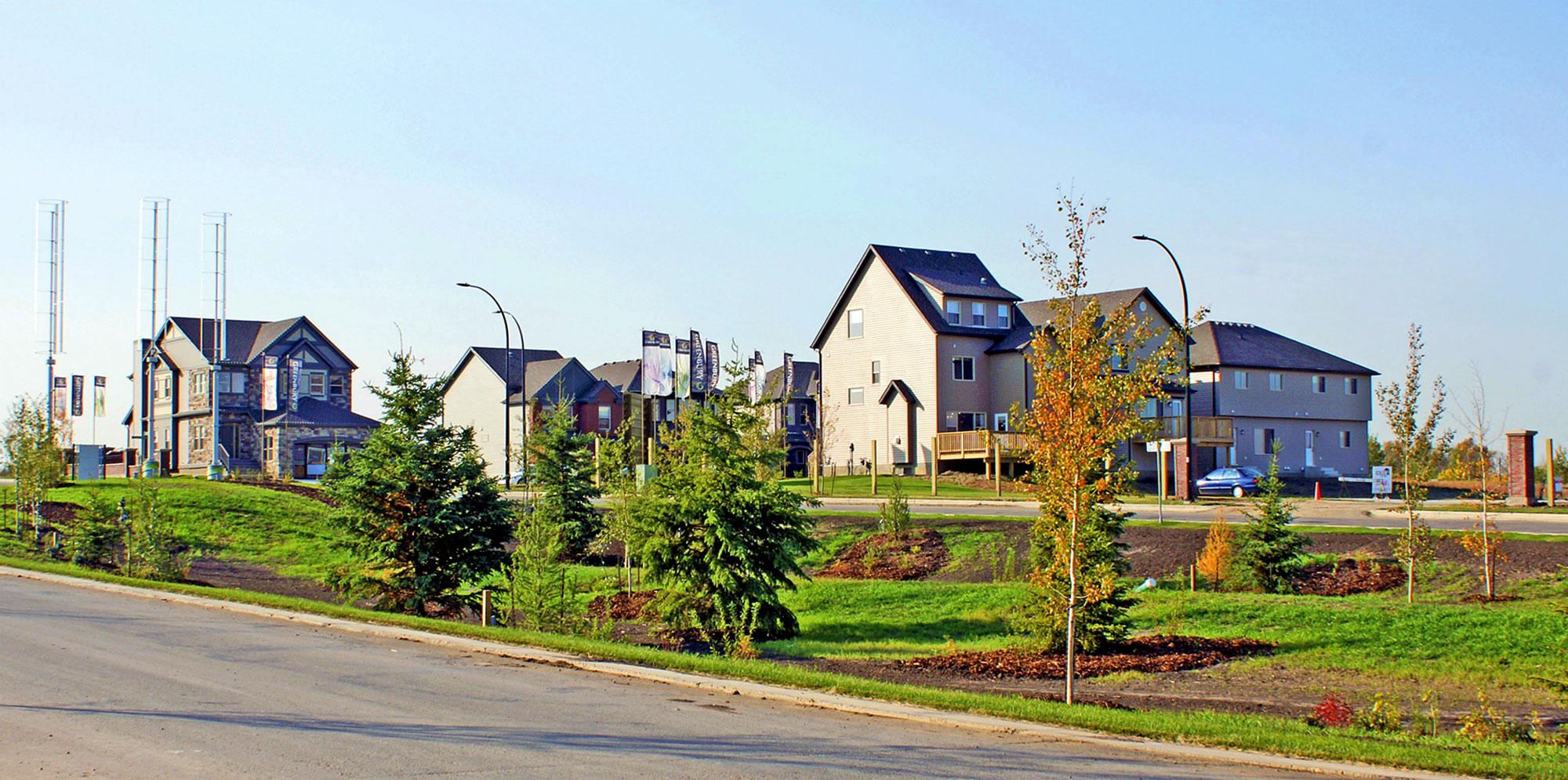 Houses inside Greenbury Pioneer