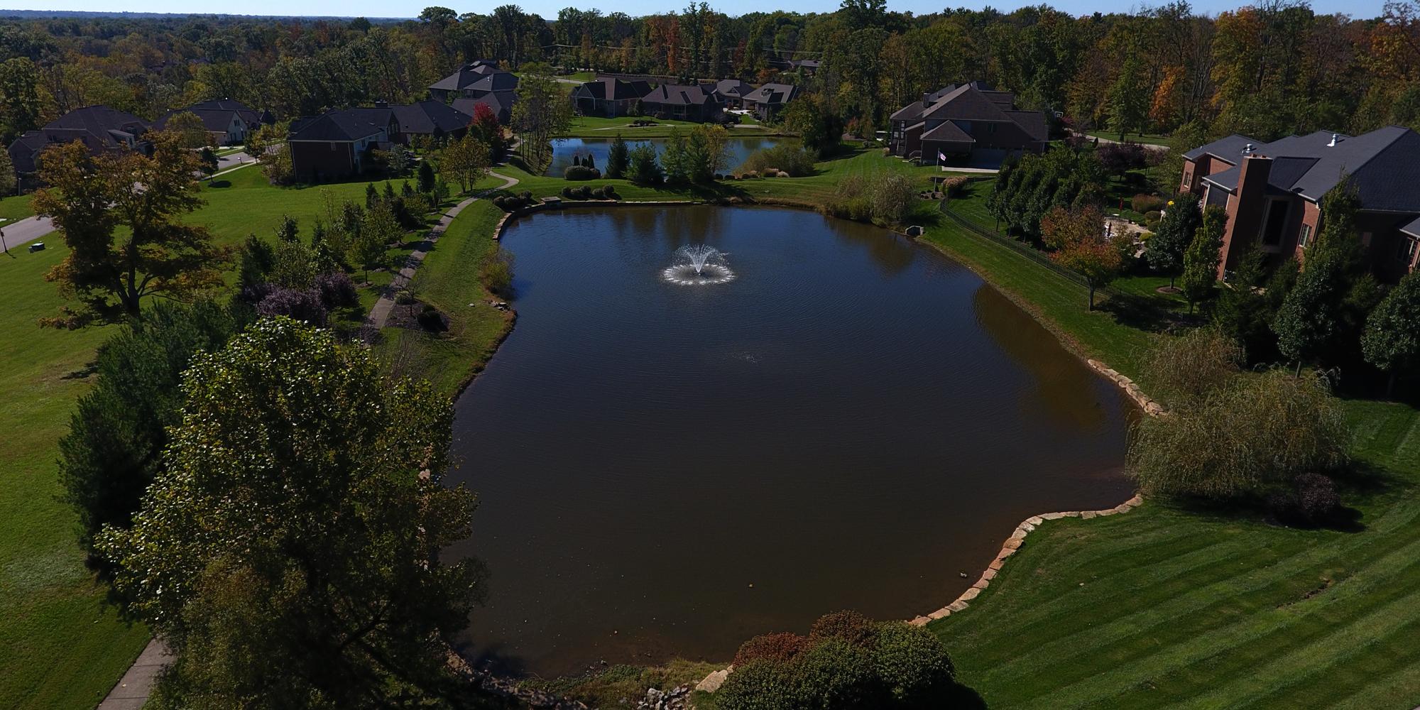 Reflecting pool inside Heartstone estates